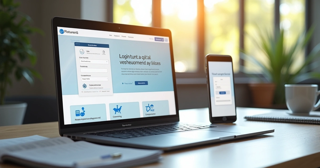 Interface da plataforma centralizada Receita Atende na tela de um notebook 