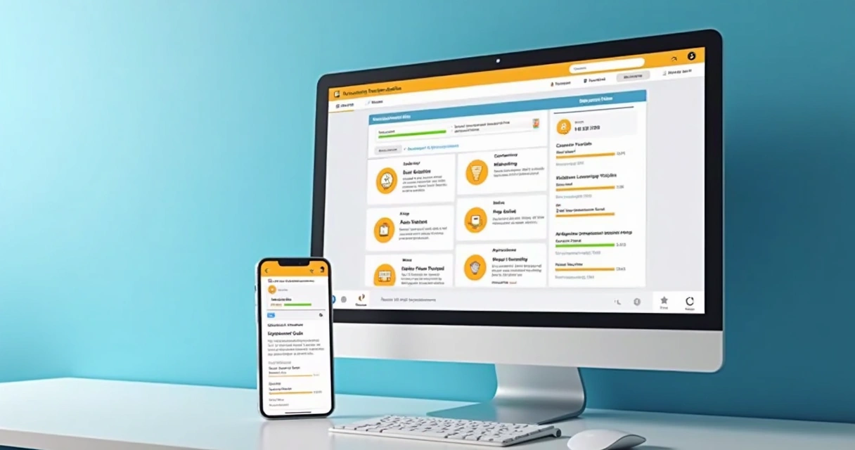 Tela de plataforma online de treinamento com recursos de acessibilidade 