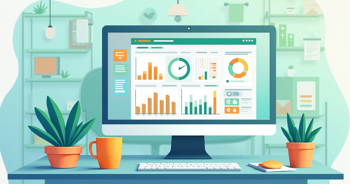 Tela de computador com gráficos de avaliações de clientes 