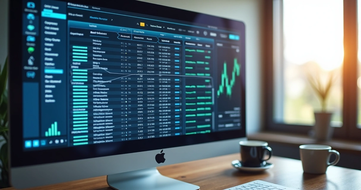 Tela de plataforma de trading mostrando histórico de ordens com slippage 