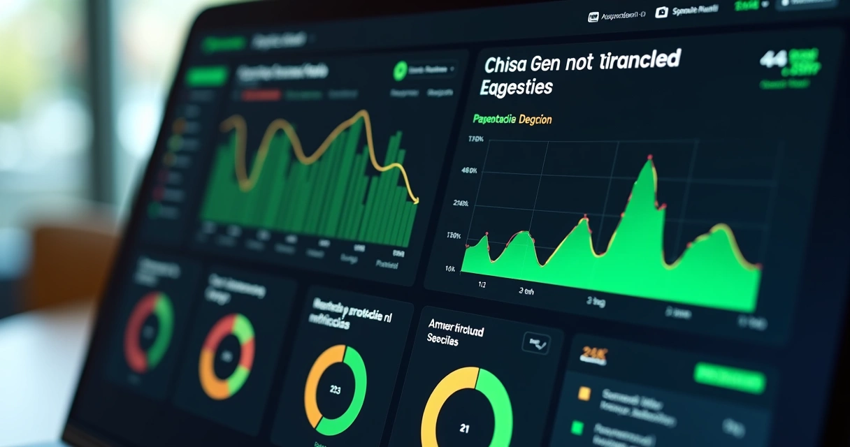 Painel de plataforma de pagamentos com gráficos de risco e notificações de chargeback