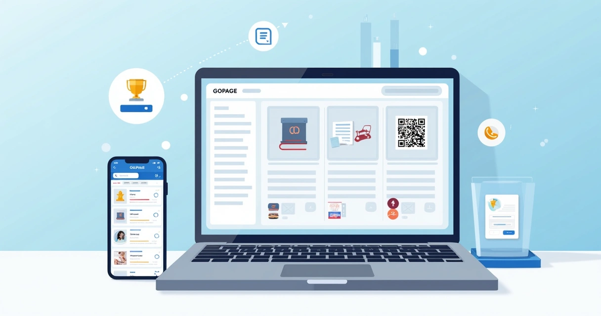 Tela da plataforma Gopage mostrando catálogo b2b digital 