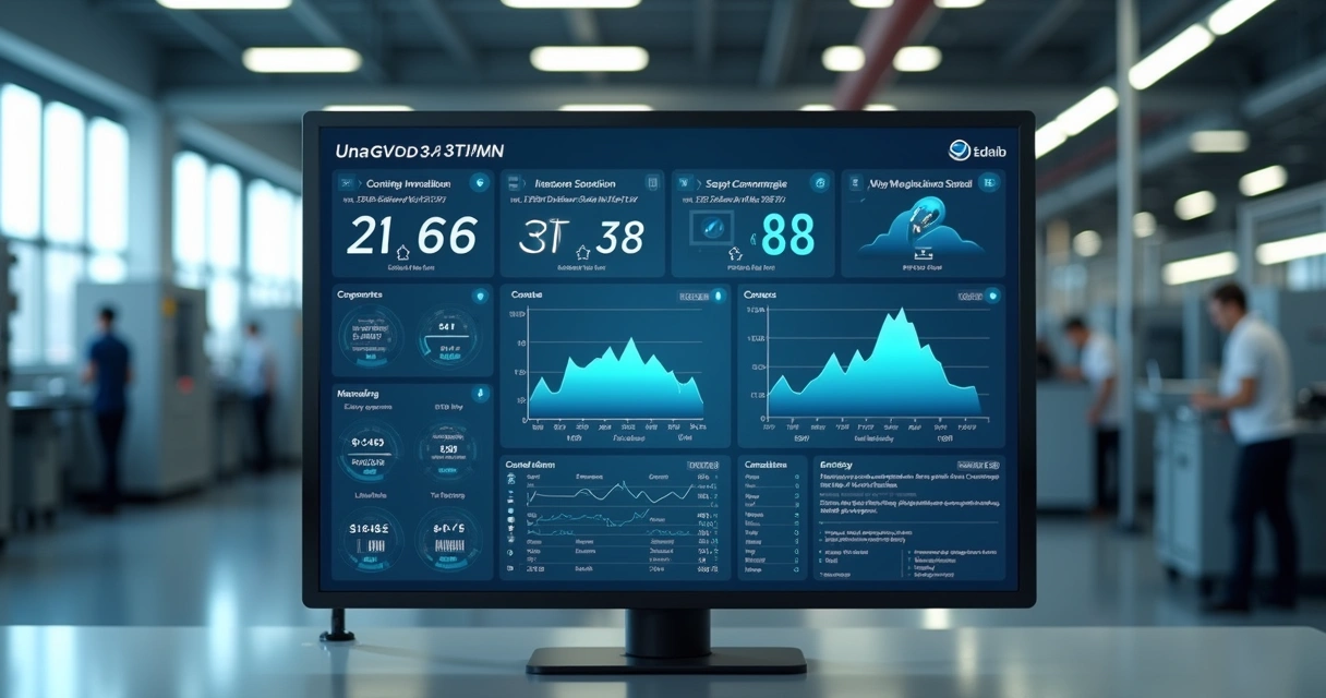 Painel de controle de software para indústria 