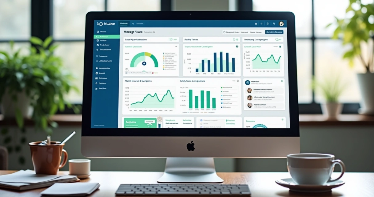 Painel de gestão da plataforma de automação do iZap