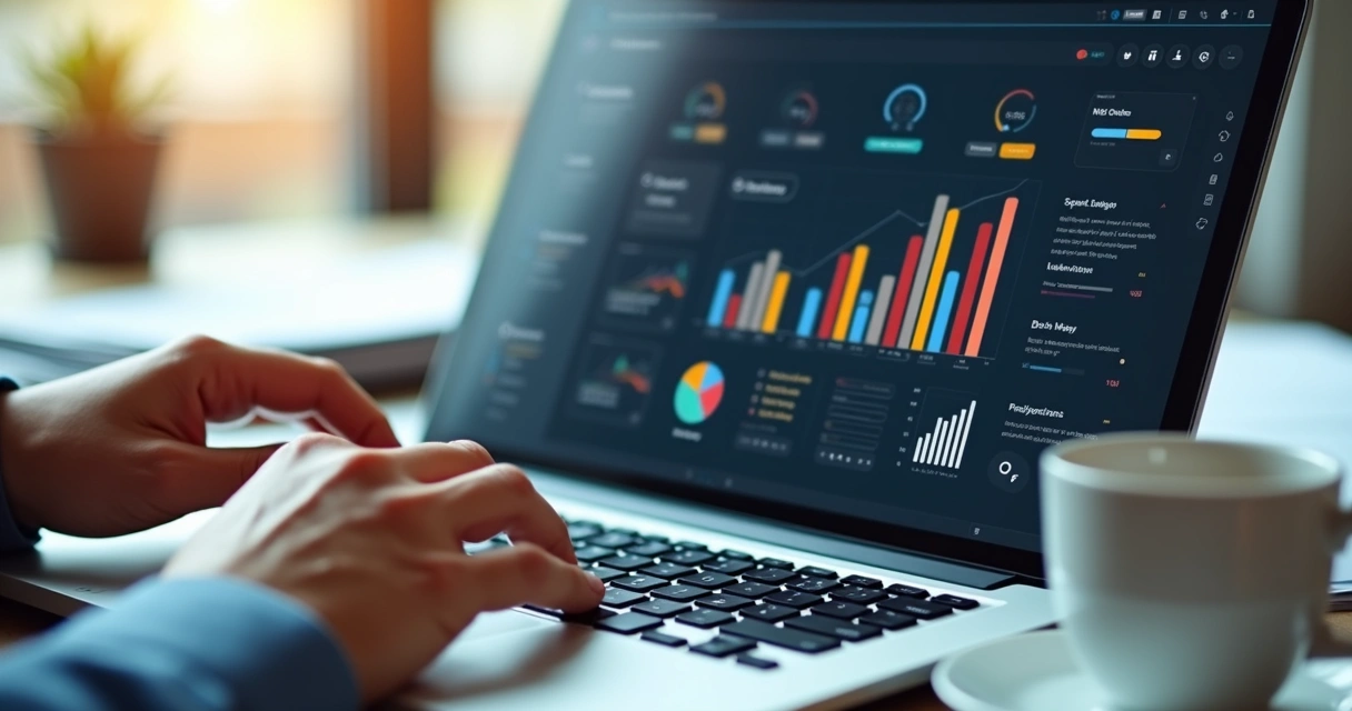 Plataforma de tecnologia jurídica no notebook 
