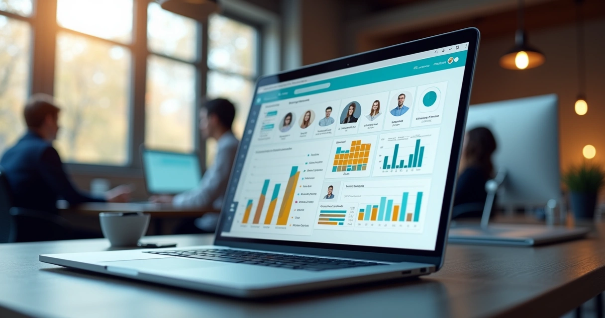 Interface de plataforma LMS exibindo ferramentas de gamificação em treinamento empresarial