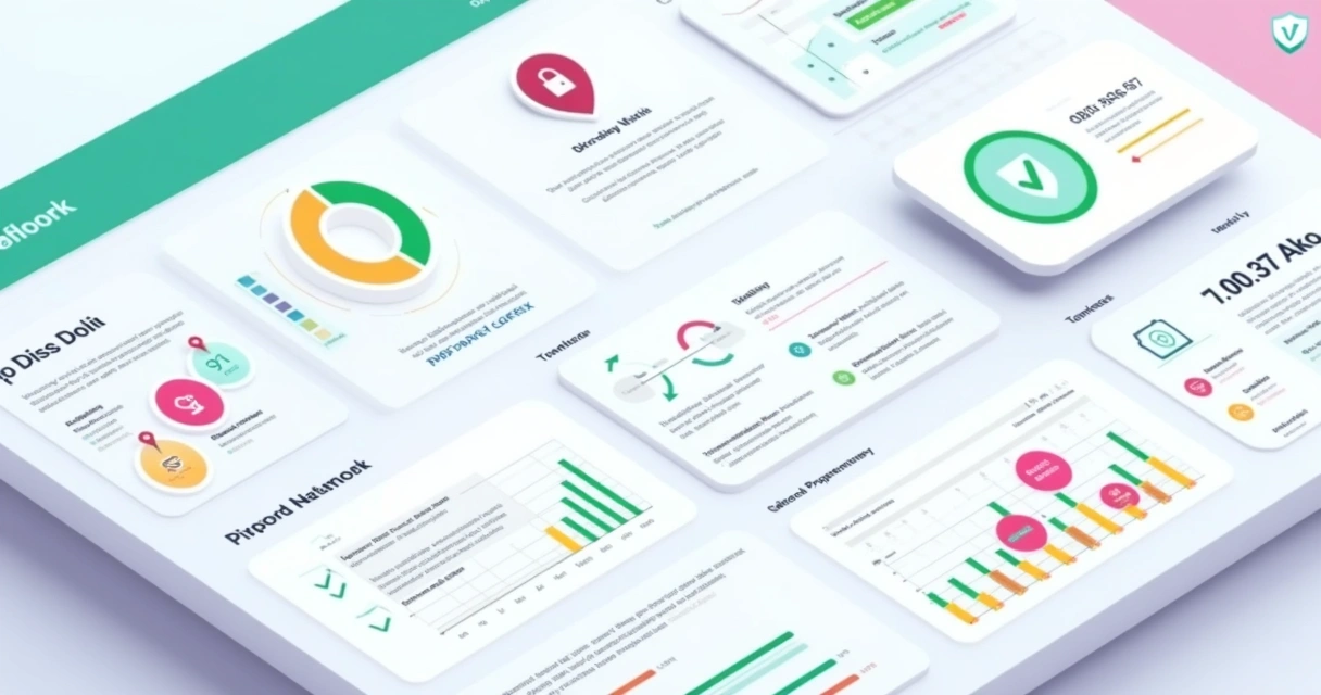 Dashboard de plataforma no-code exibindo indicadores de segurança PCI DSS 