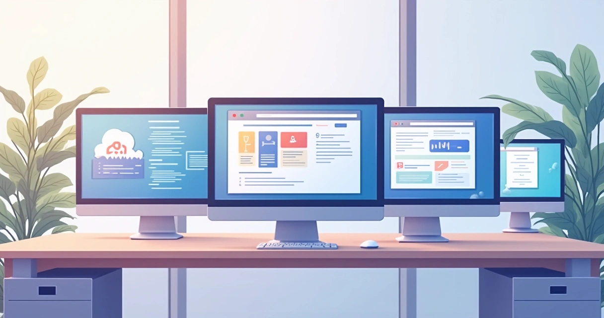Telas de plataforma de onboarding digital com trilhas de integração 