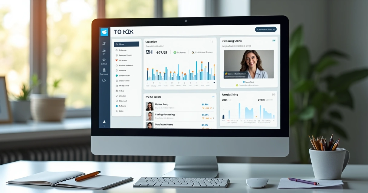 Plataforma online de curso de segurança do trabalho com interface de painel de controle.