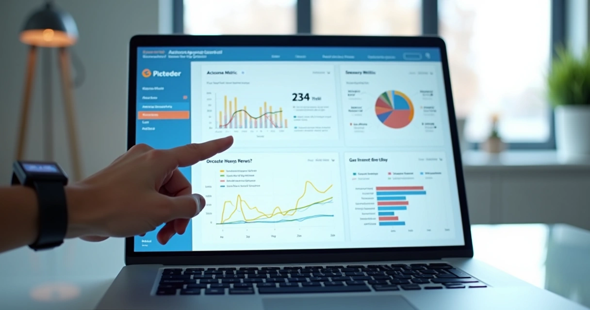 Tela de plataforma digital de pesquisa com gráficos de aceitação