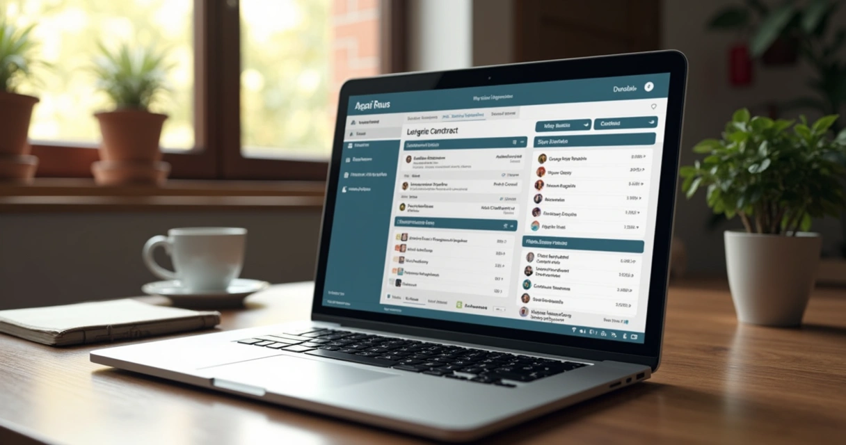 Tela do portal de inquilinos da Piloto Imóveis no notebook 