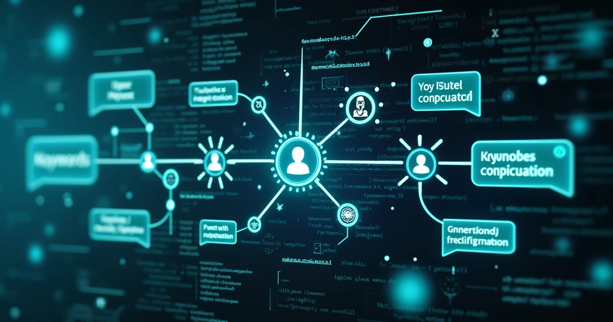 Interface visual mostrando fluxo de processamento de linguagem natural 
