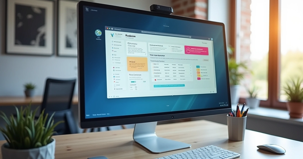 Tela de computador com plataforma Redesim aberta no navegador