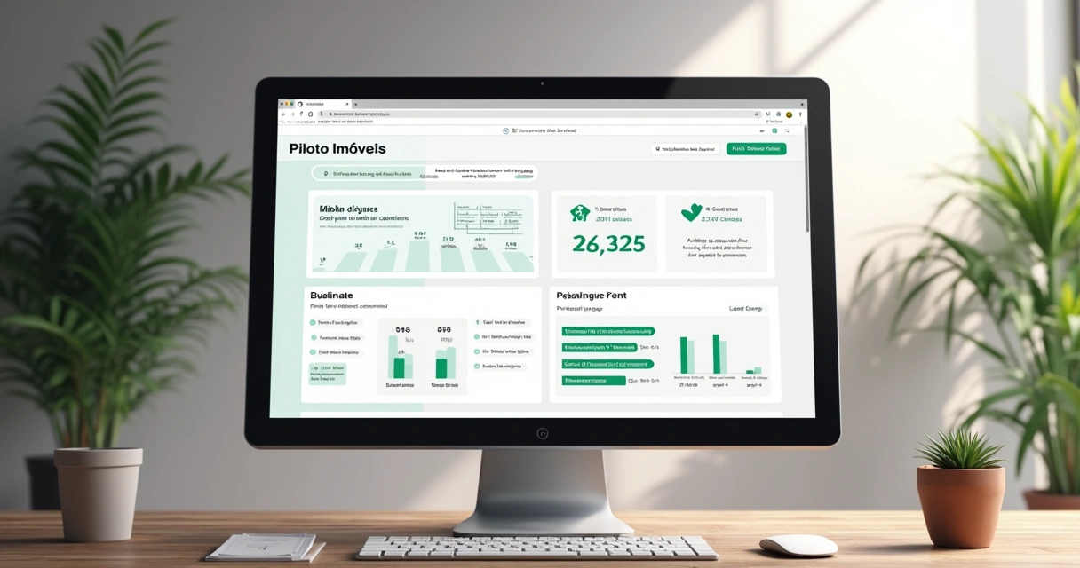 Tela de plataforma SaaS mostrando cálculo de reajuste de aluguel 