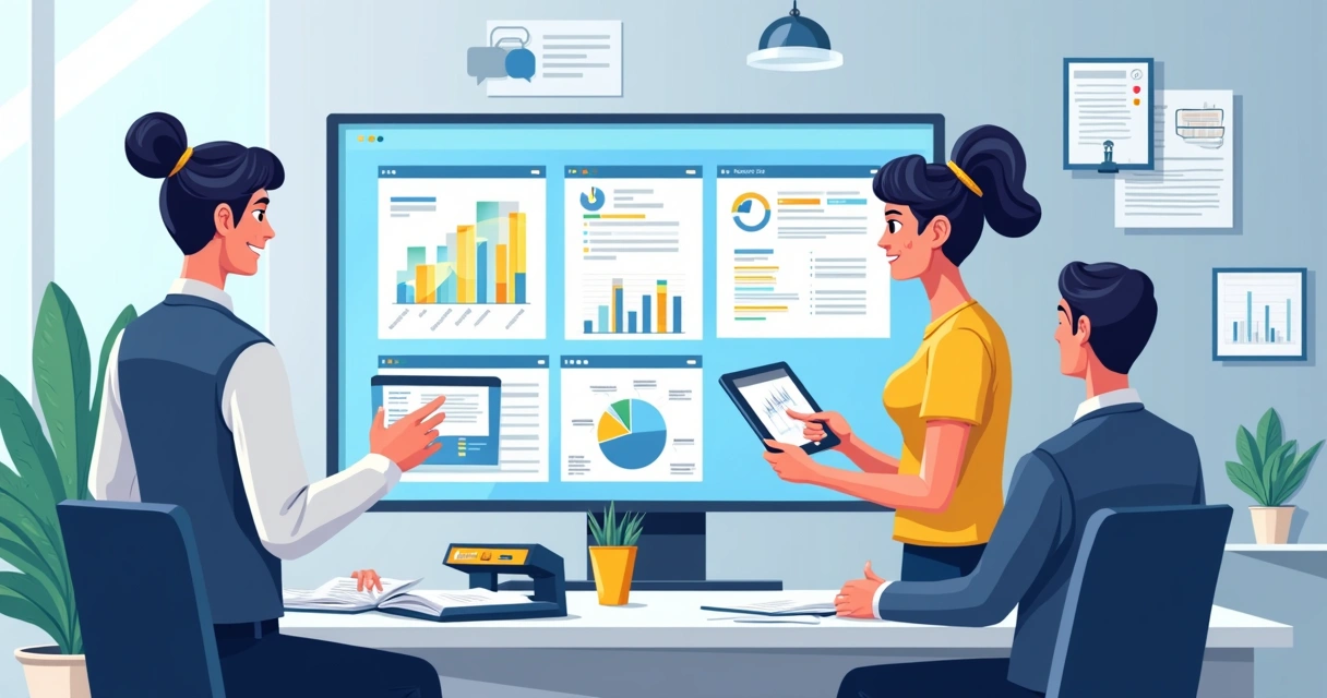 Ilustração de plataforma de tecnologia para segurança do trabalho