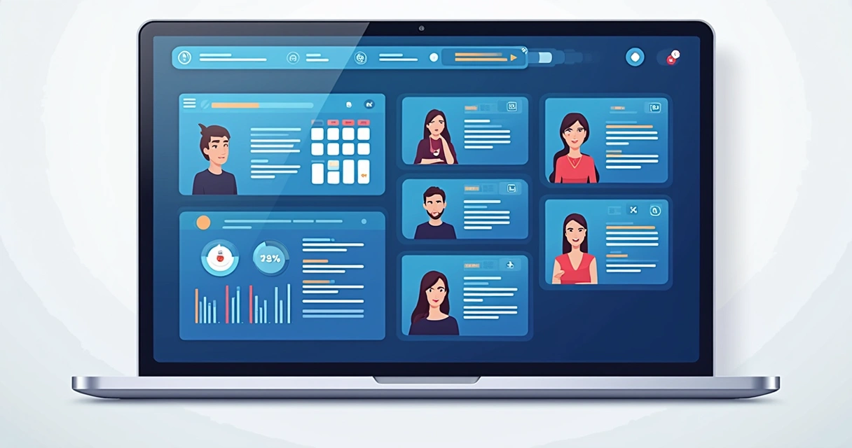 Interface de plataforma política mostra módulos de comunicação, agenda e análise 