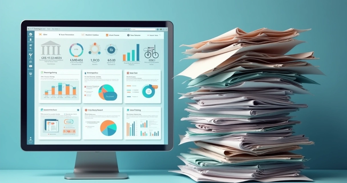 Comparação visual entre uma plataforma unificada de gestão financeira e múltiplos sistemas separados