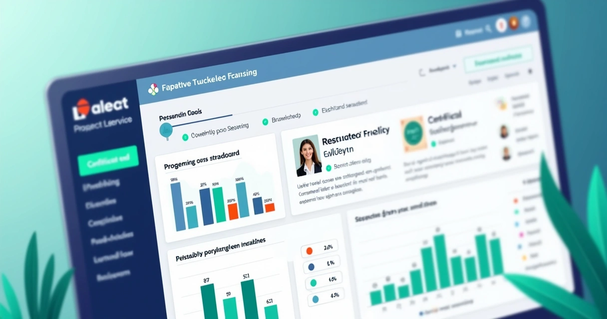 Painel de plataforma EAD exibindo gráfico de progresso do colaborador 