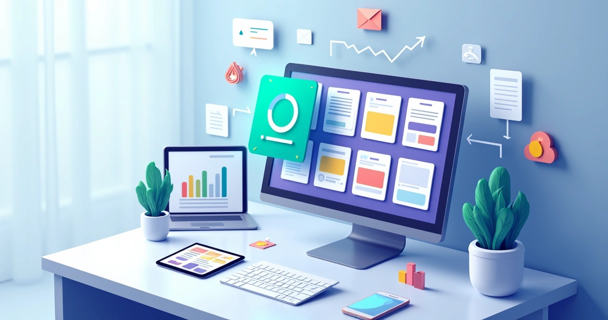 Painel com várias telas de landing pages sendo comparadas lado a lado 