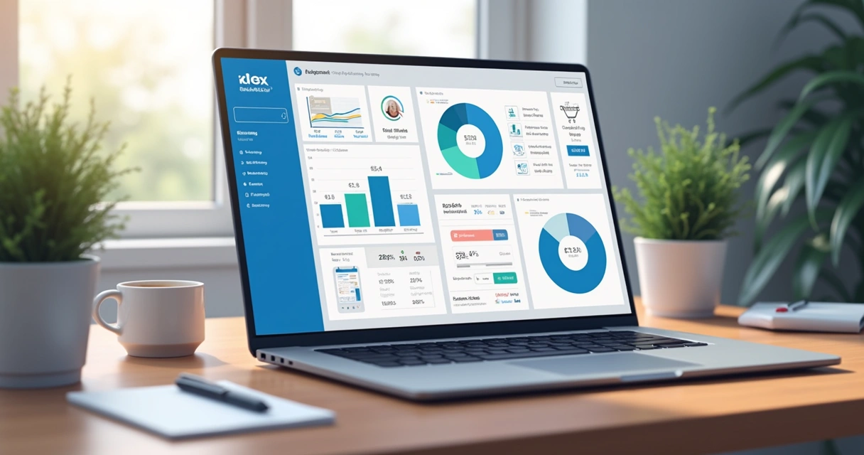 Diversas opções de plataformas de loja virtual exibidas em uma tela de notebook 