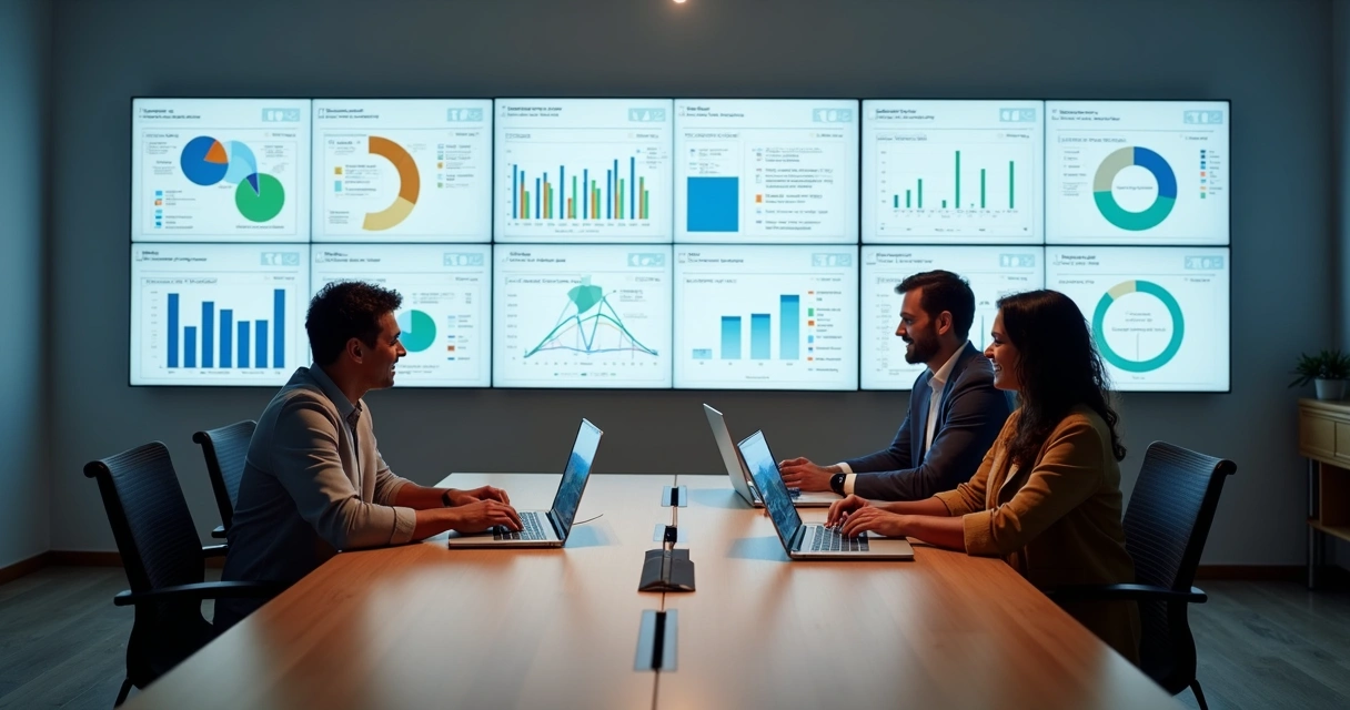 Plataformas no-code com dashboards de ERP e SaaS em tela de computador 