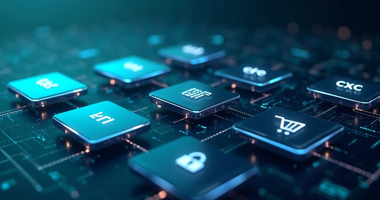 Digital platforms connected through secure APIs interface