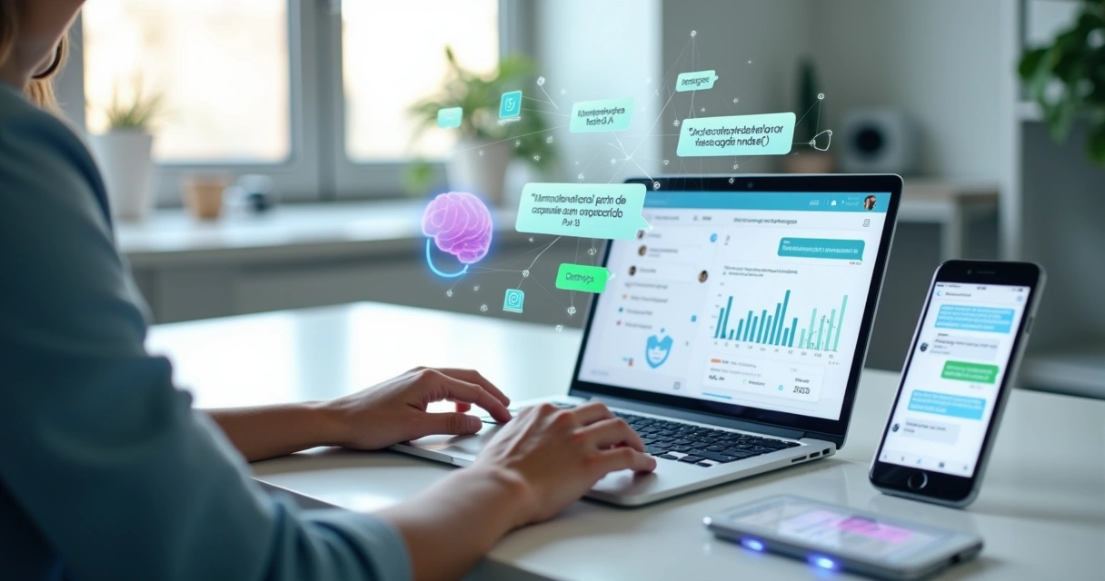 Agente virtual atendendo clientes em WhatsApp e Instagram com inteligência artificial 