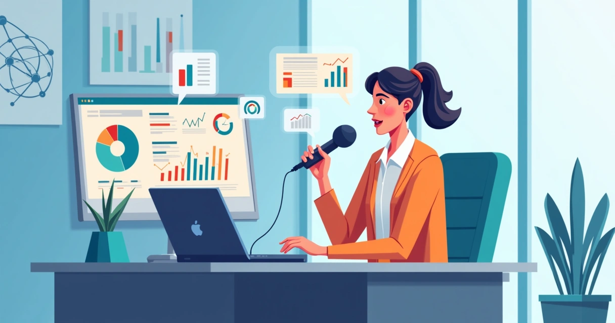 Gestor usando PLN para insights empresariais 