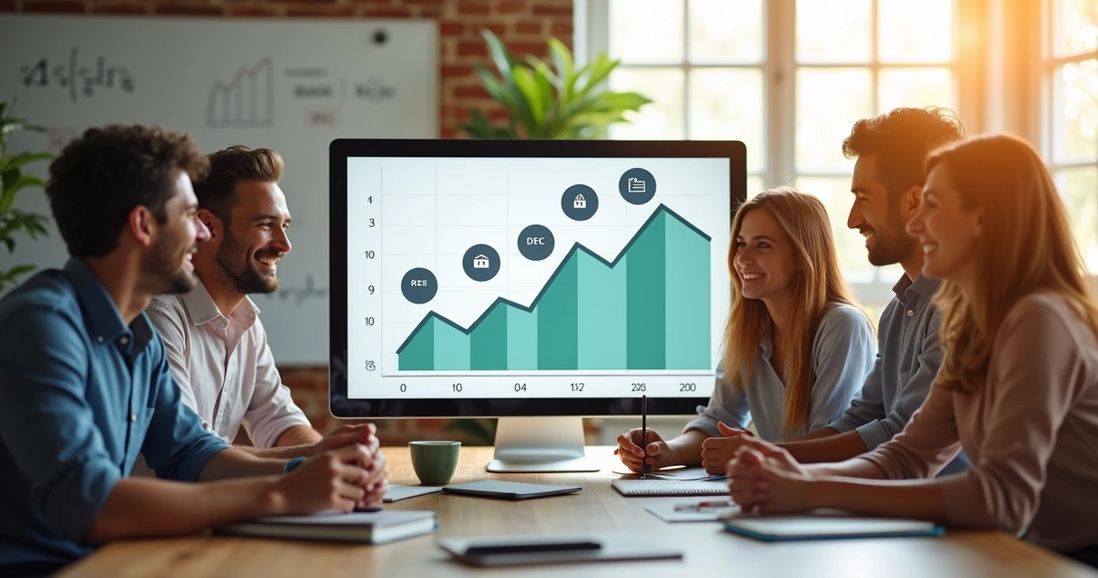Pequena empresa florescendo com tecnologia financeira 
