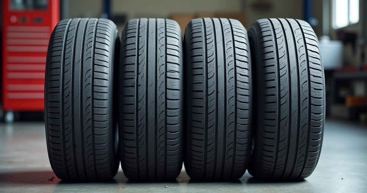 Pneus de carro com desgaste irregular lado a lado