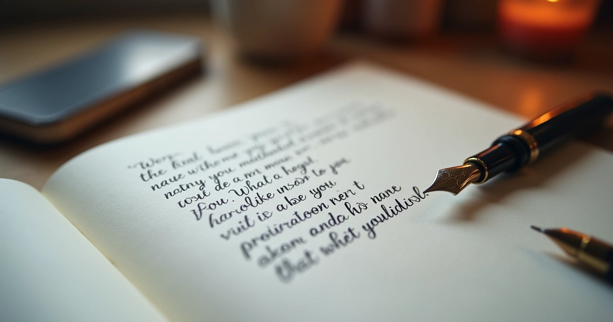 Verso escrito à mão em papel branco 