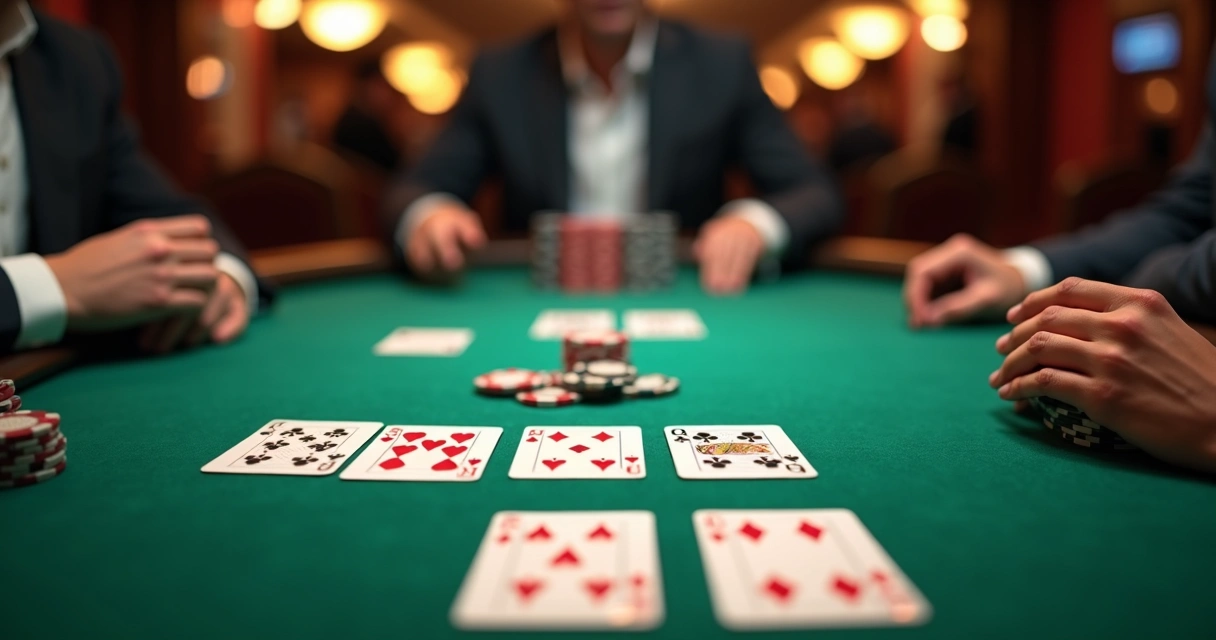 Poker chips and cards beside a river value bet decision 