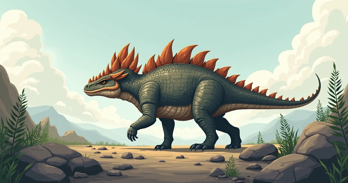 Polacanthus coberto por placas e espinhos curtos 