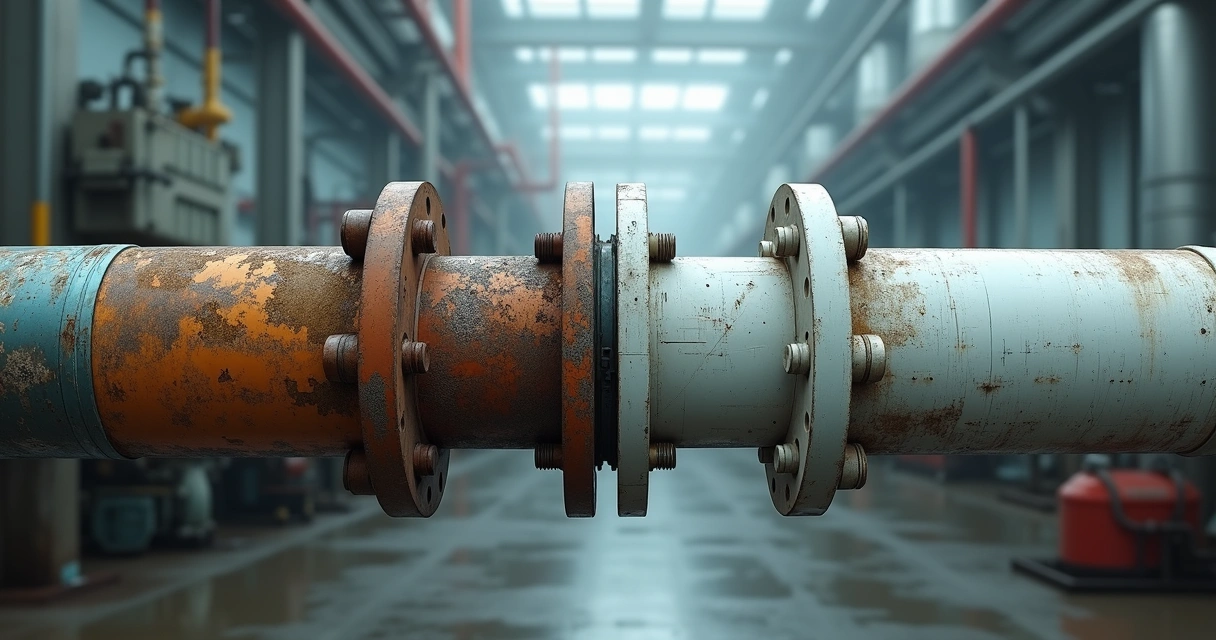 Comparação entre polímeros e metal em ambiente industrial corrosivo 