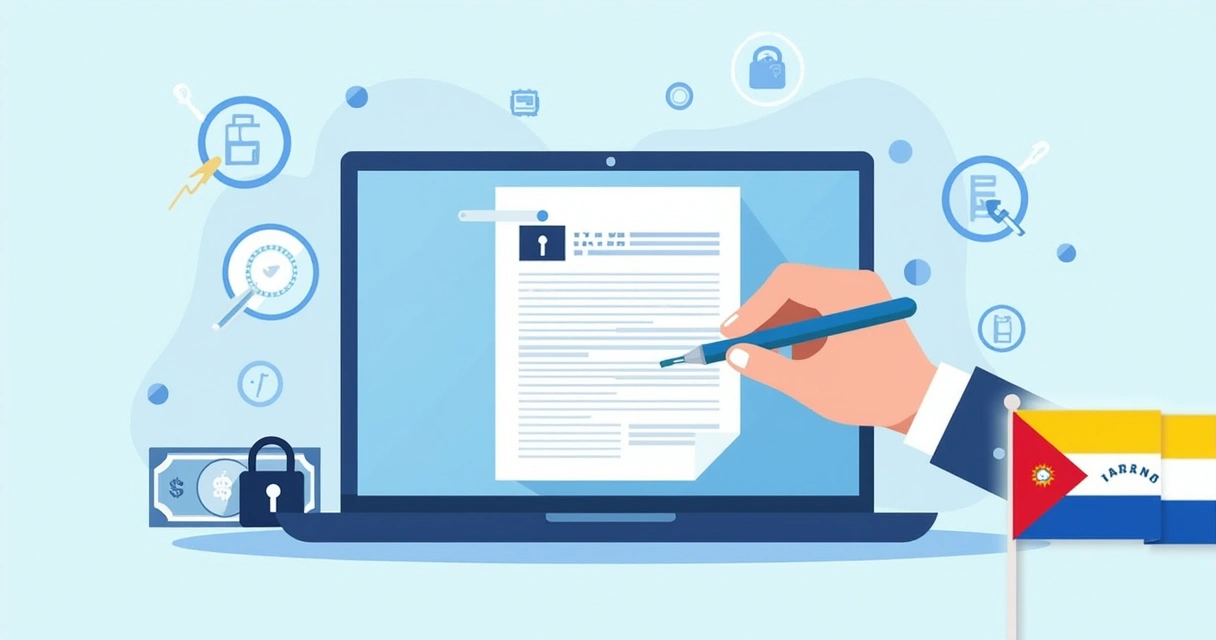 Firma electrónica de política de adelantos en sistema digital paraguayo