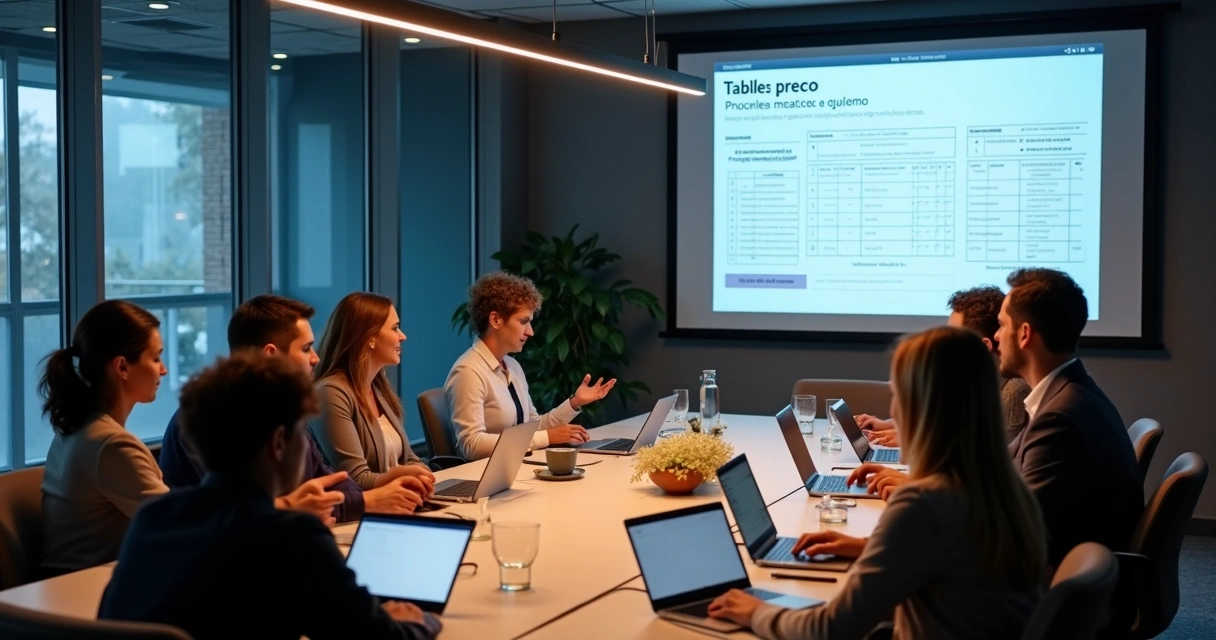 Reunião para definição de política comercial em clínica 