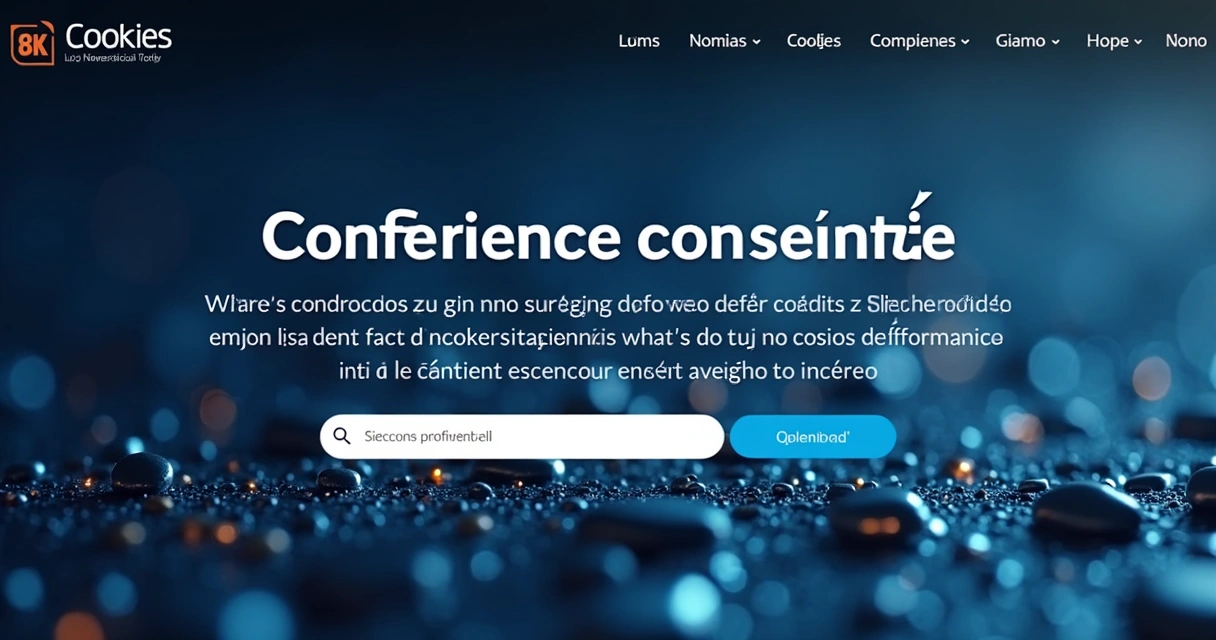 Banner de consentimento de cookies em site B2B 