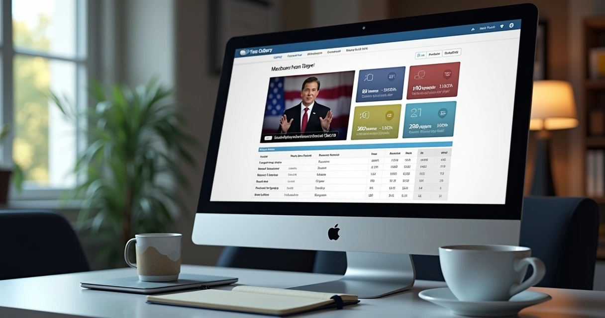 Political ad transparency details on screen