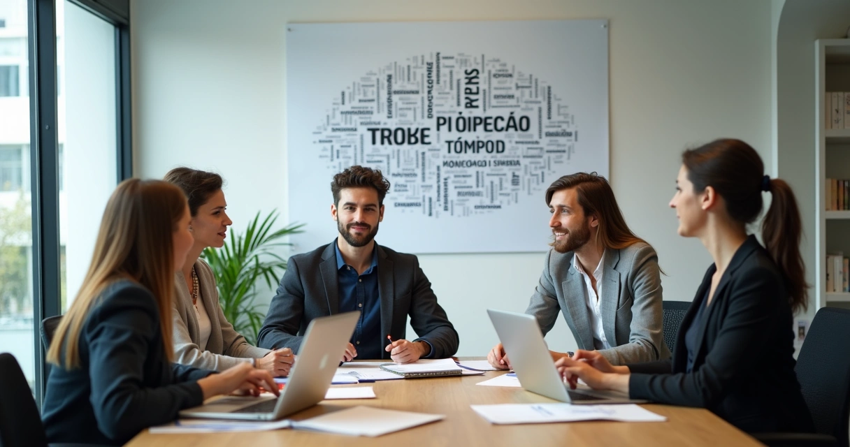 Equipe de RH elaborando políticas para clima organizacional saudável 
