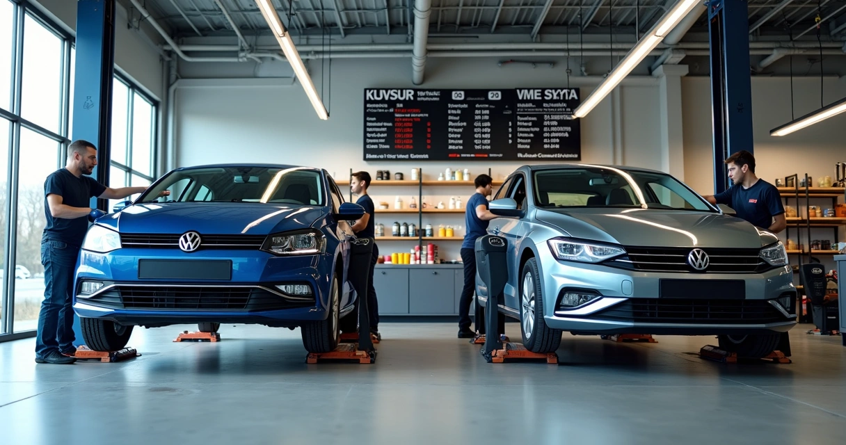 Comparação de revisão entre Polo e Jetta na oficina