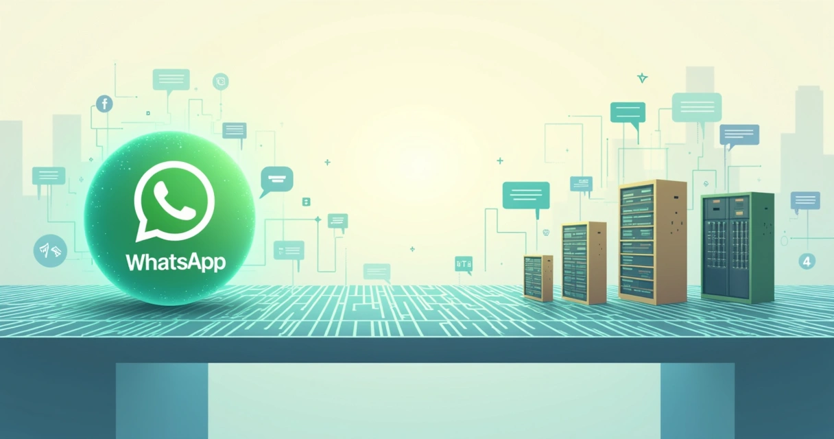 Ponte digital ligando o ícone do WhatsApp a sistemas legados com servidores antigos 