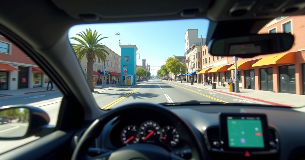 Condução baseada em ponto de referência visual no Street View 