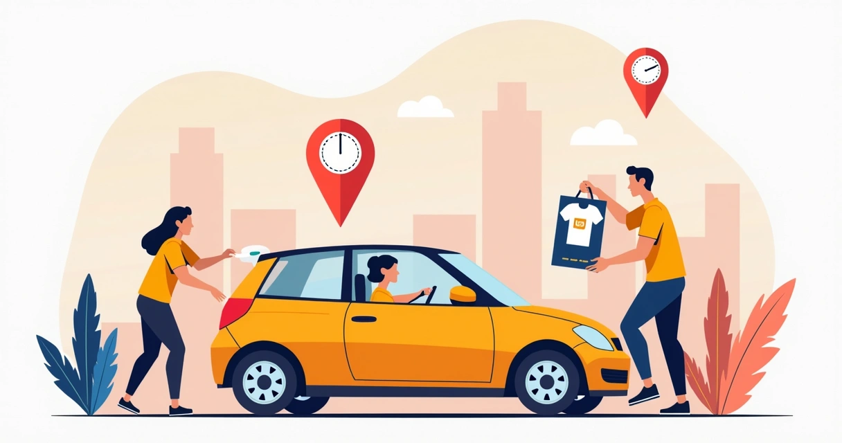 Ponto de retirada estratégico de camisetas personalizadas e entrega ágil