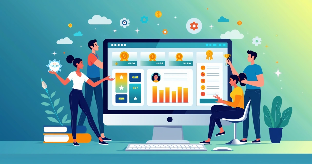 Tela de pontuação e recompensas em ambiente virtual de aprendizagem 