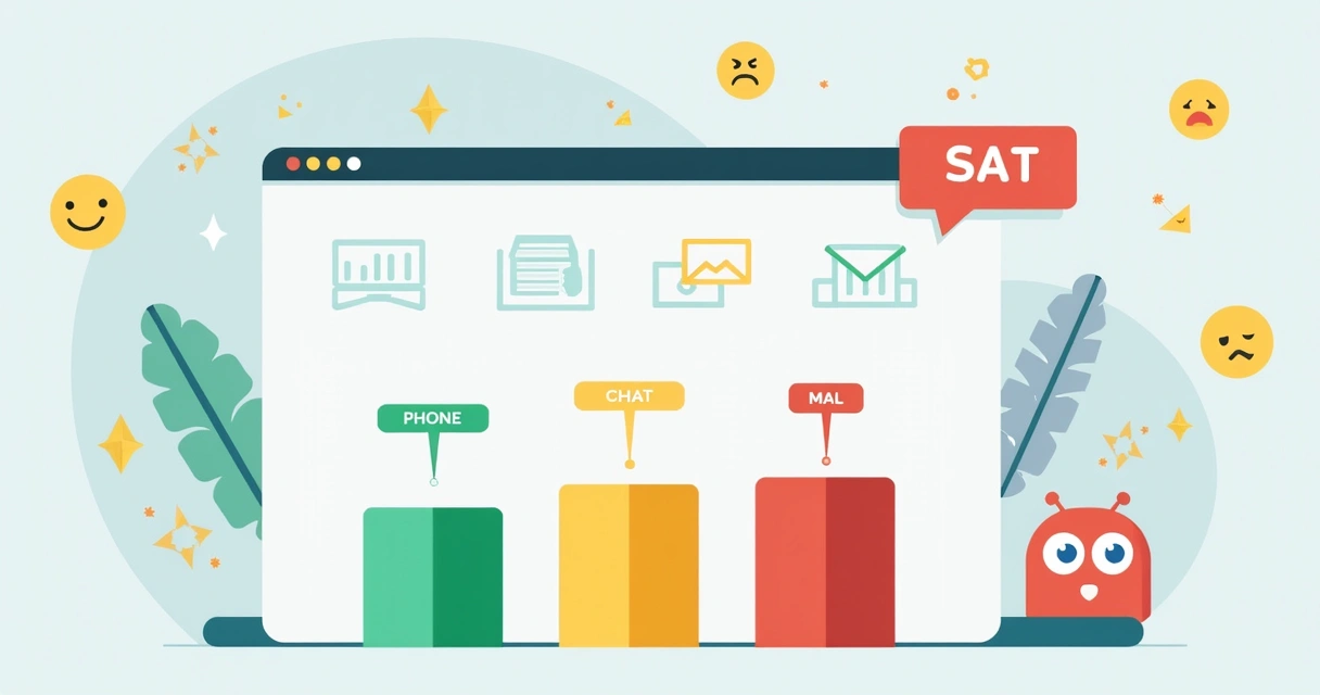 Pontuação de CSAT clientes no painel de controle