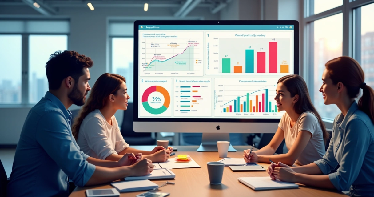 Tela de computador mostrando pontuação de potenciais clientes