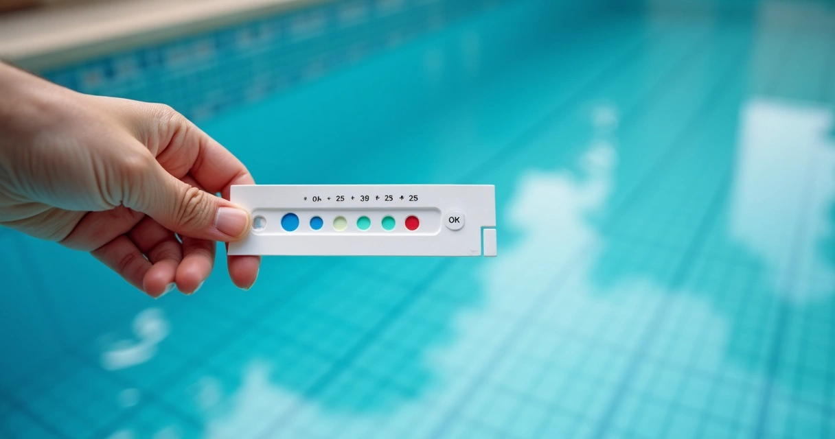 Testing pool water chlorine level