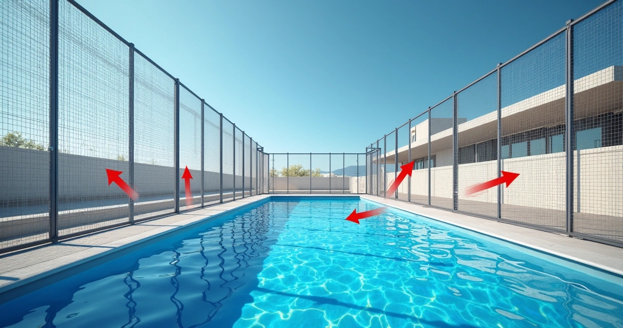 Wind load simulation on pool cage enclosure