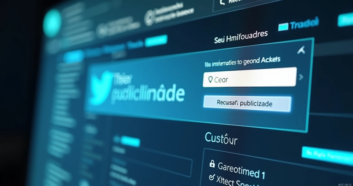 Pop-up de consentimento de publicidade na tela de gerenciamento de conta 