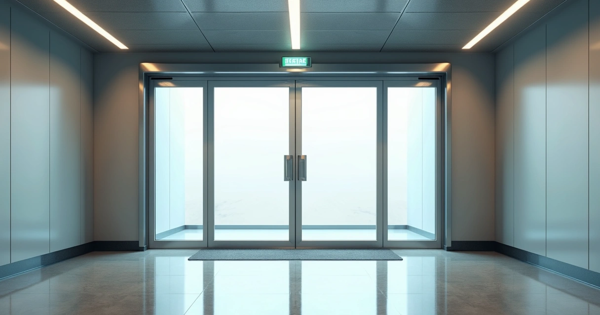 Trilho limpo de porta automática comercial 